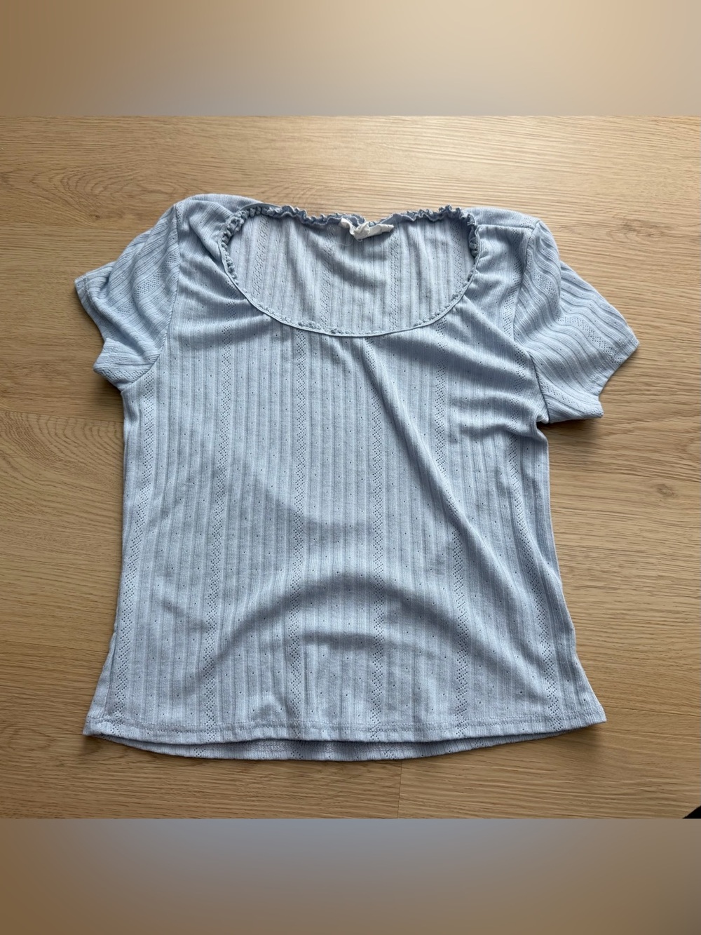Wild Skye Junior Top Size M Scoop Neck Line Blue